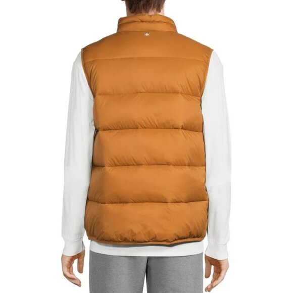 Swiss Tech Mens Puffer Vest Performance Gear Size S,M, L, XL, 2XL, 3XL Brown Zip - Picture 2 of 10